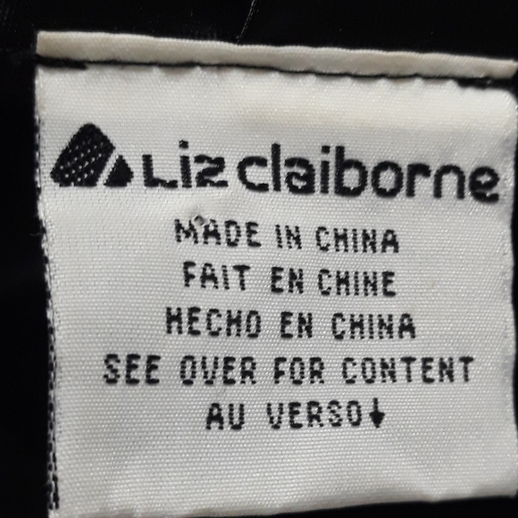 Vintage Liz Claiborne Wool Lined Black and White One Size - Picture 4 of 8